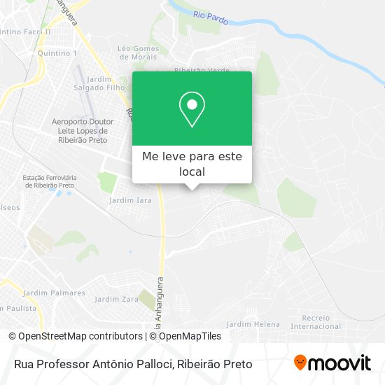 Rua Professor Antônio Palloci mapa