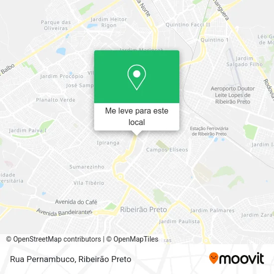 Rua Pernambuco mapa