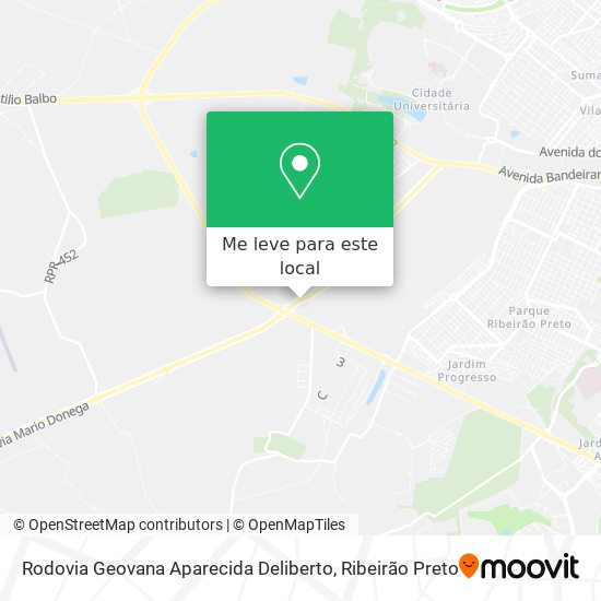 Rodovia Geovana Aparecida Deliberto mapa