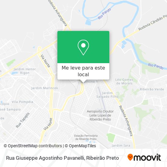 Rua Giuseppe Agostinho Pavanelli mapa