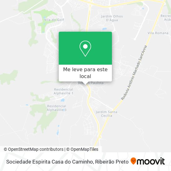 Sociedade Espirita Casa do Caminho mapa