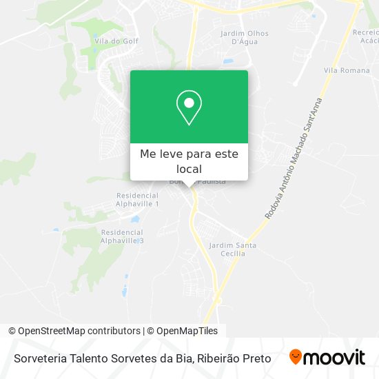 Sorveteria Talento Sorvetes da Bia mapa