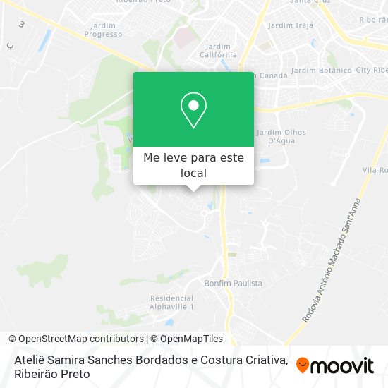 Ateliê Samira Sanches Bordados e Costura Criativa mapa
