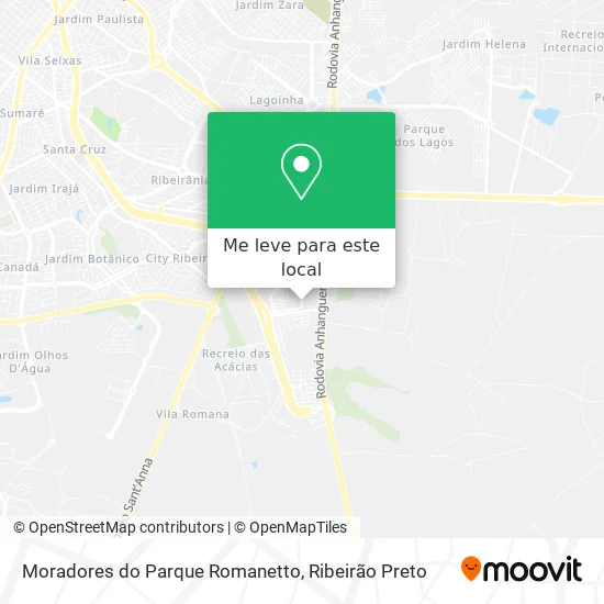 Moradores do Parque Romanetto mapa