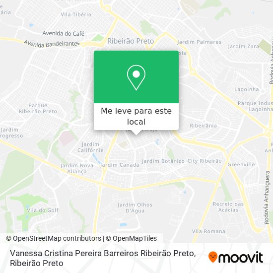 Vanessa Cristina Pereira Barreiros Ribeirão Preto mapa