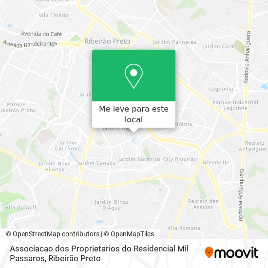 Associacao dos Proprietarios do Residencial Mil Passaros mapa