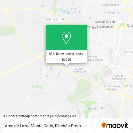 Área de Lazer Monte Carlo mapa