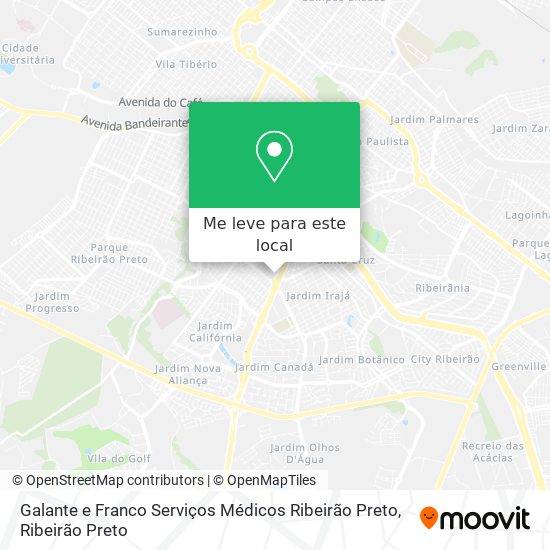 Galante e Franco Serviços Médicos Ribeirão Preto mapa