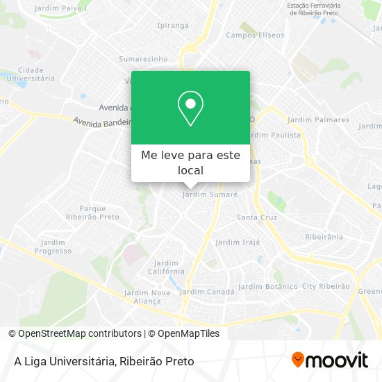 A Liga Universitária mapa