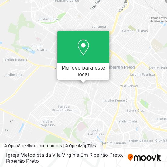 Igreja Metodista da Vila Virgínia Em Ribeirão Preto mapa