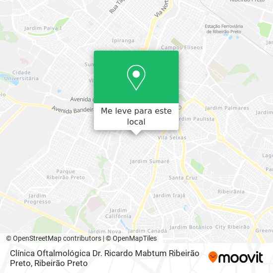 Clínica Oftalmológica Dr. Ricardo Mabtum Ribeirão Preto mapa