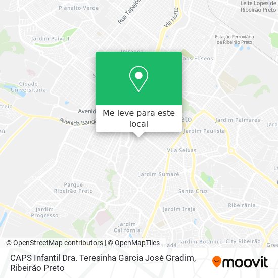CAPS Infantil Dra. Teresinha Garcia José Gradim mapa