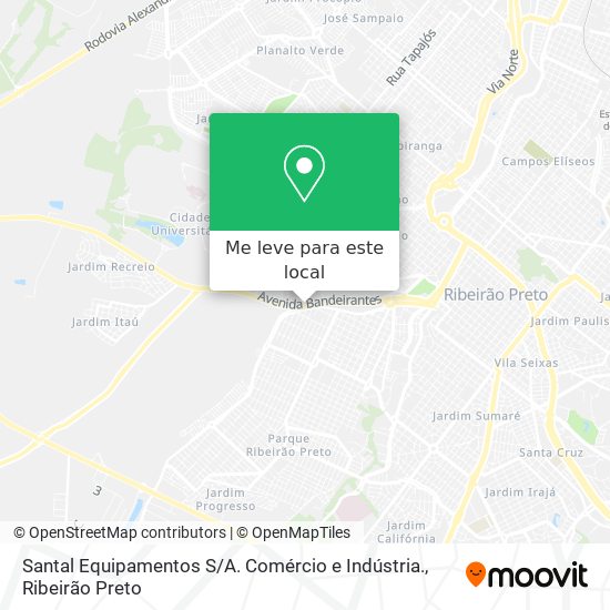 Santal Equipamentos S / A. Comércio e Indústria. mapa