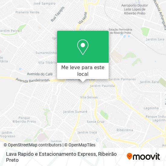 Lava Rapido e Estacionamento Express mapa