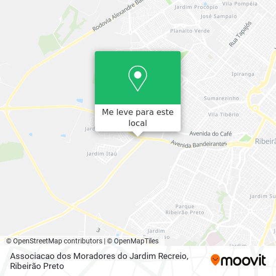 Associacao dos Moradores do Jardim Recreio mapa