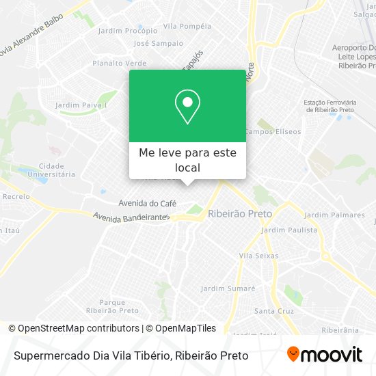 Supermercado Dia Vila Tibério mapa