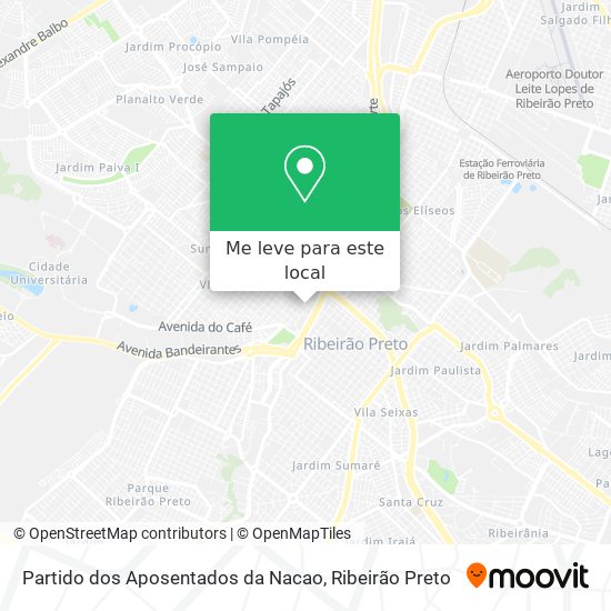 Partido dos Aposentados da Nacao mapa
