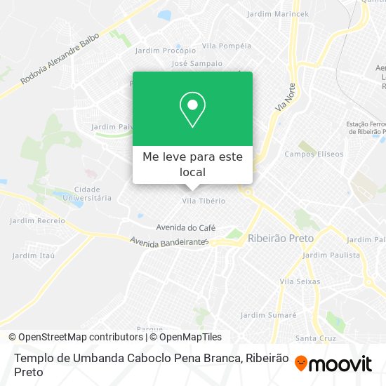 Templo de Umbanda Caboclo Pena Branca mapa
