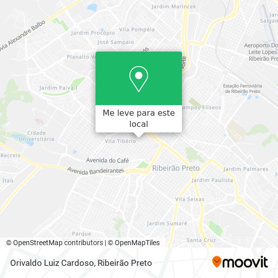 Orivaldo Luiz Cardoso mapa