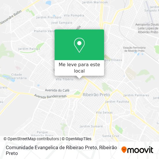 Comunidade Evangelica de Ribeirao Preto mapa