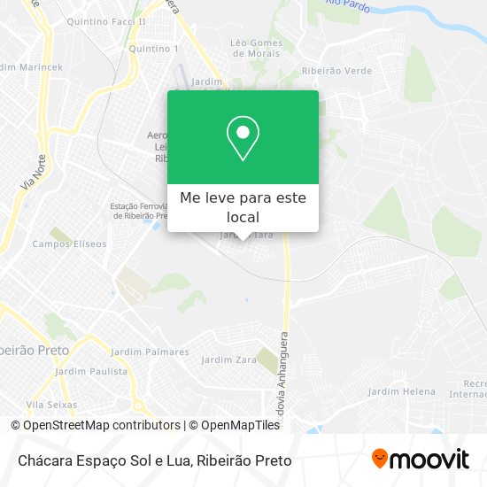Chácara Espaço Sol e Lua mapa