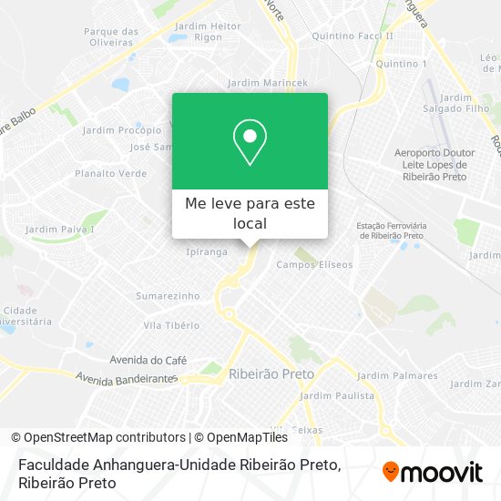 Faculdade Anhanguera-Unidade Ribeirão Preto mapa