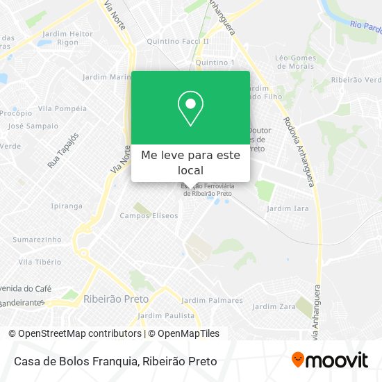Casa de Bolos Franquia mapa