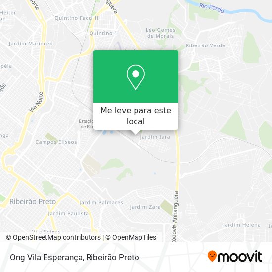 Ong Vila Esperança mapa