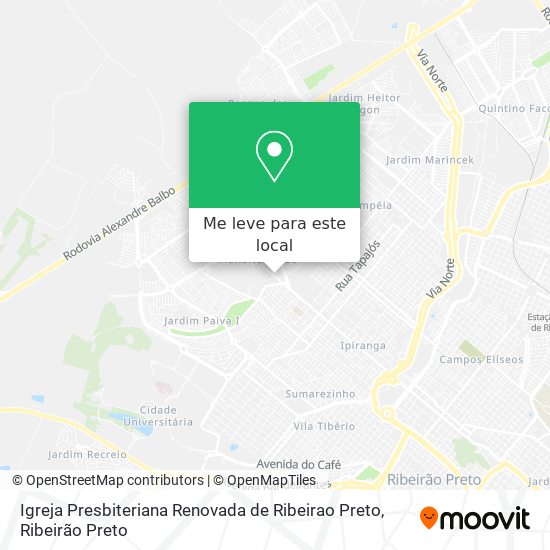 Igreja Presbiteriana Renovada de Ribeirao Preto mapa