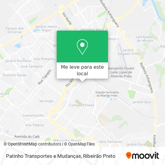 Patinho Transportes e Mudanças mapa