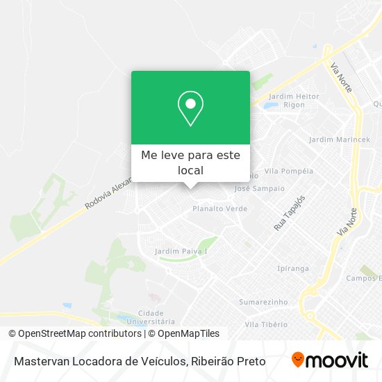 Mastervan Locadora de Veículos mapa