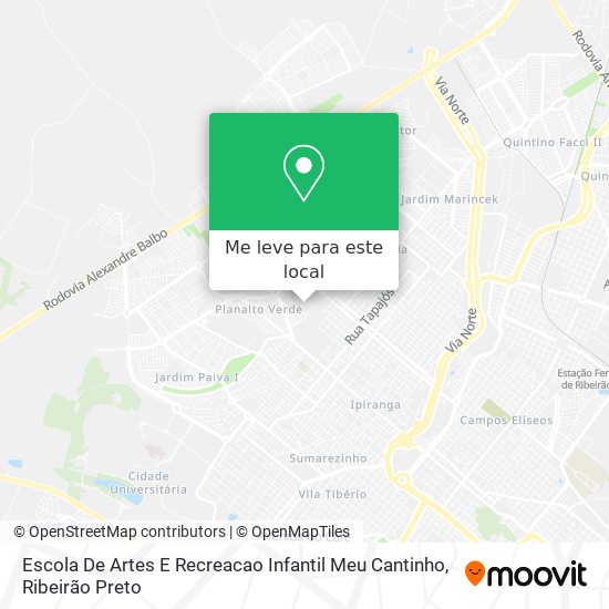 Escola De Artes E Recreacao Infantil Meu Cantinho mapa