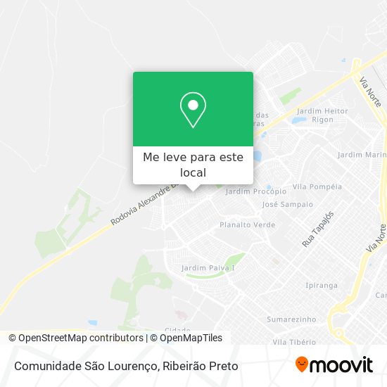 Comunidade São Lourenço mapa