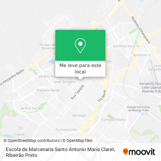 Escola de Marcenaria Santo Antonio Maria Claret mapa