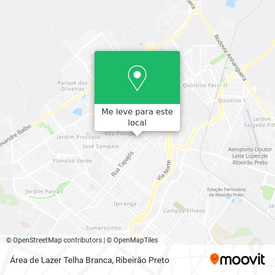 Área de Lazer Telha Branca mapa