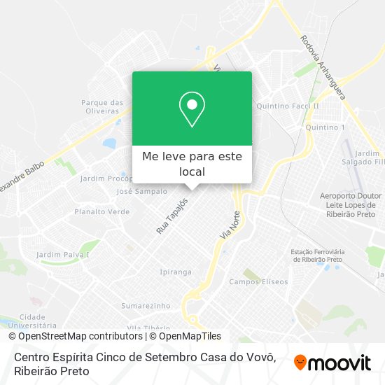 Centro Espírita Cinco de Setembro Casa do Vovô mapa