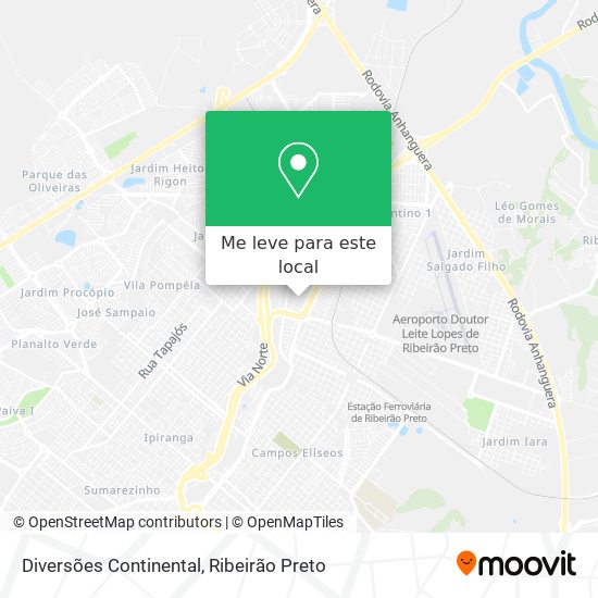 Diversões Continental mapa