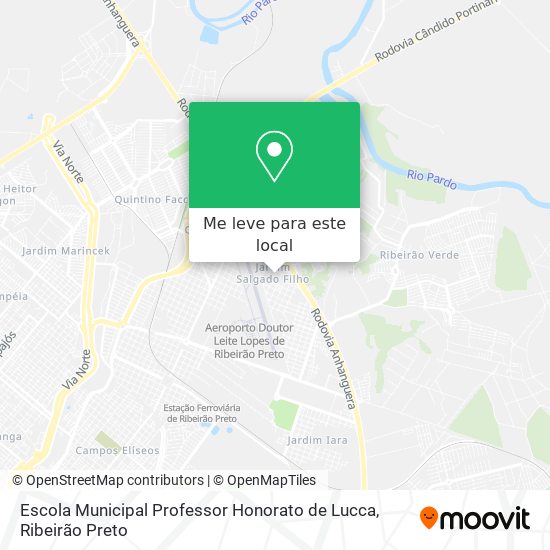 Escola Municipal Professor Honorato de Lucca mapa