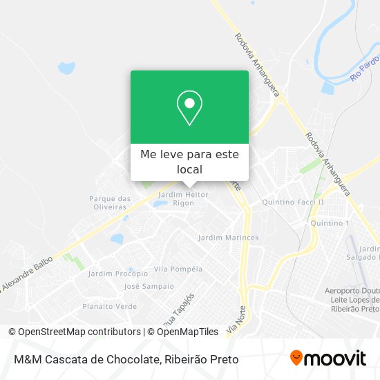 M&M Cascata de Chocolate mapa
