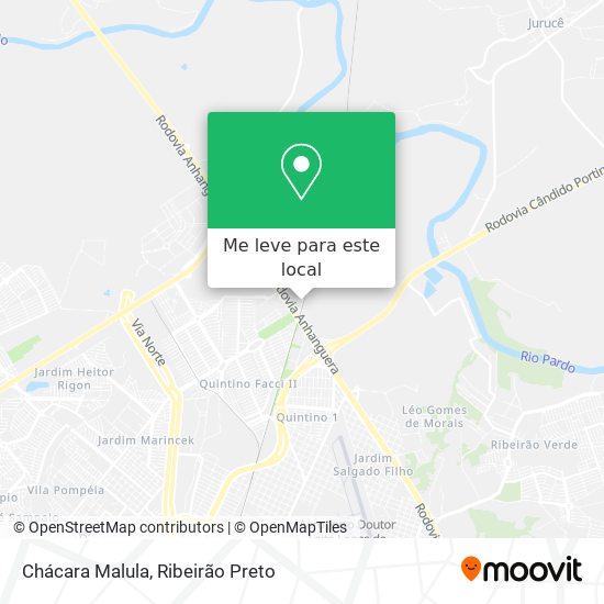 Chácara Malula mapa