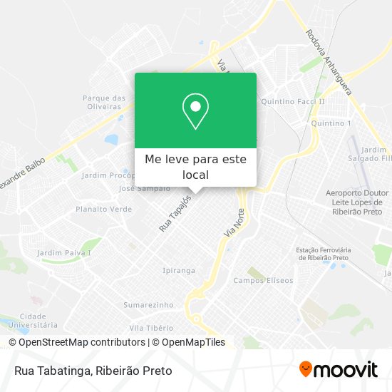 Rua Tabatinga mapa
