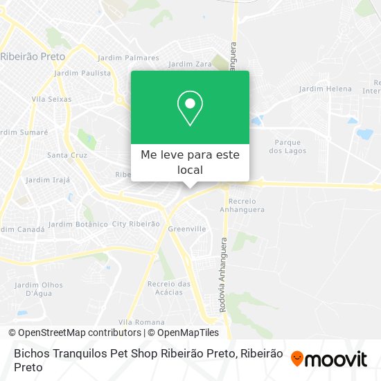 Bichos Tranquilos Pet Shop Ribeirão Preto mapa