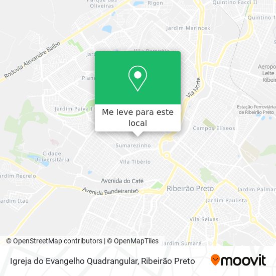 Igreja do Evangelho Quadrangular mapa