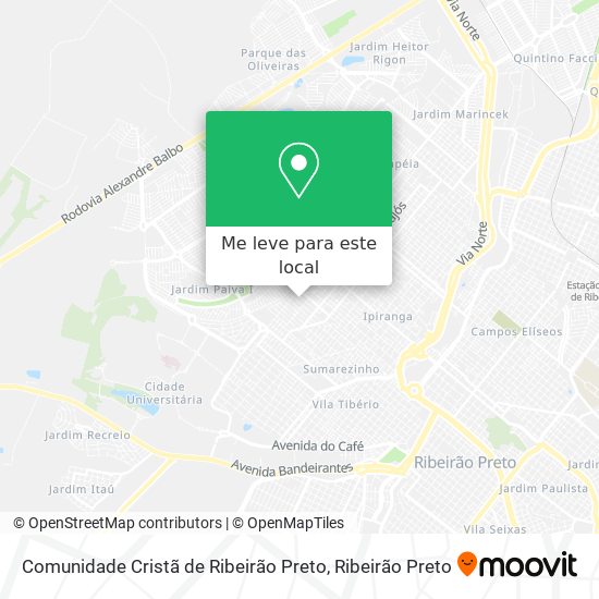 Comunidade Cristã de Ribeirão Preto mapa