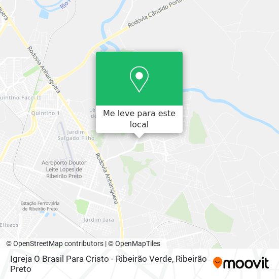 Igreja O Brasil Para Cristo - Ribeirão Verde mapa
