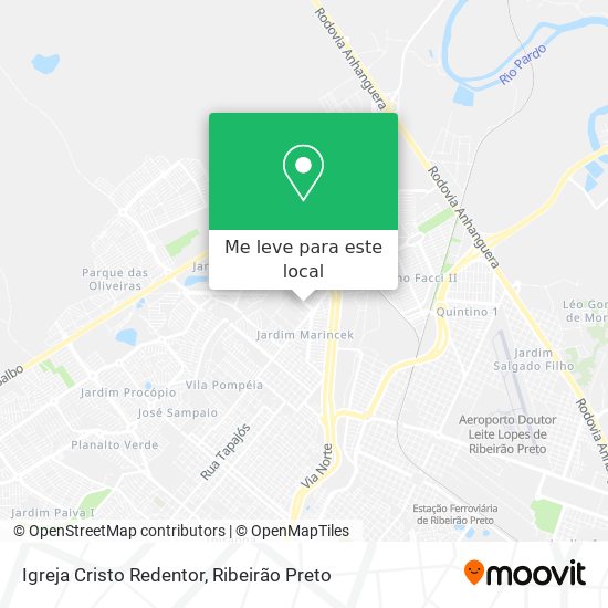 Igreja Cristo Redentor mapa