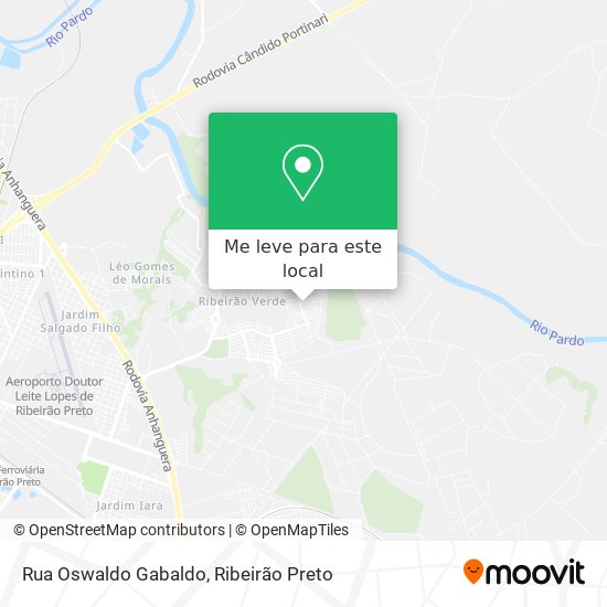 Rua Oswaldo Gabaldo mapa