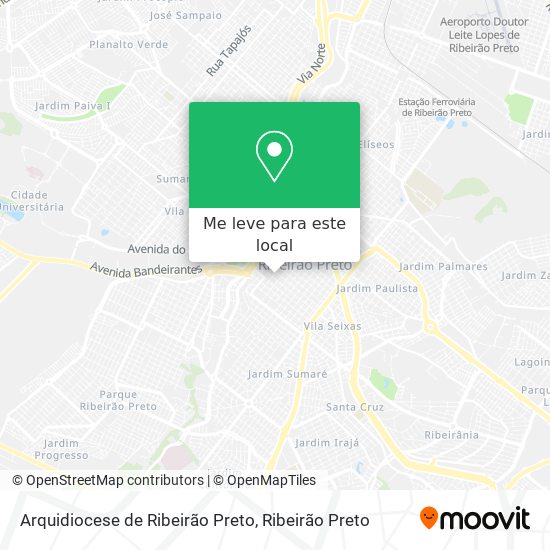 Arquidiocese de Ribeirão Preto mapa