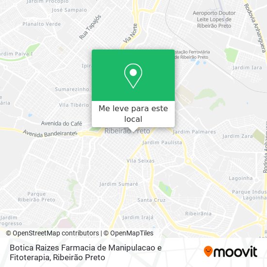 Botica Raizes Farmacia de Manipulacao e Fitoterapia mapa