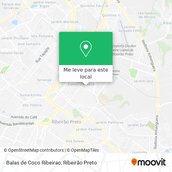 Balas de Coco Ribeirao mapa